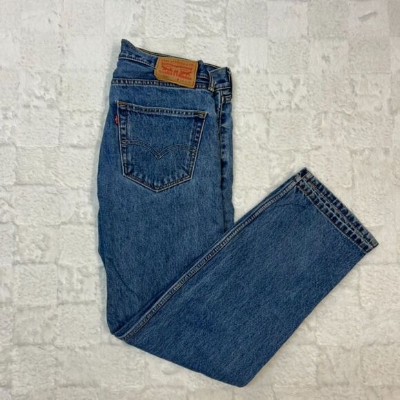 Levi's 505 Men's Blue Denim Jeans 34x30 - Picture 1 of 3